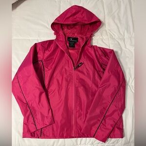 Pink spring rain/windbreaker Jacket. Size L